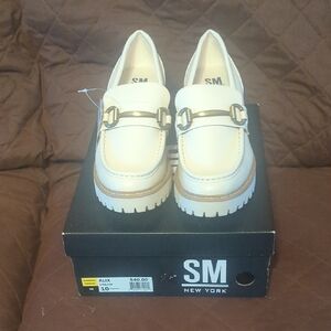 SM New York Cream Platform Loafers